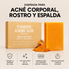Barra Anti Acné Fórmula con Vitamina C, Alfa-Arbutina y Cúrcuma